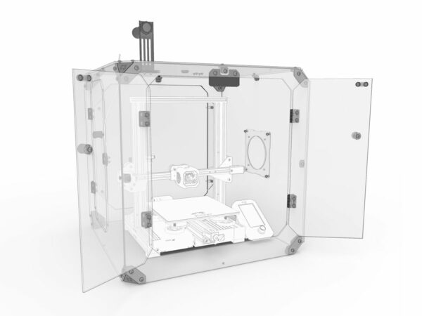 E3 V2 3D printer enclosure DIY assembly.